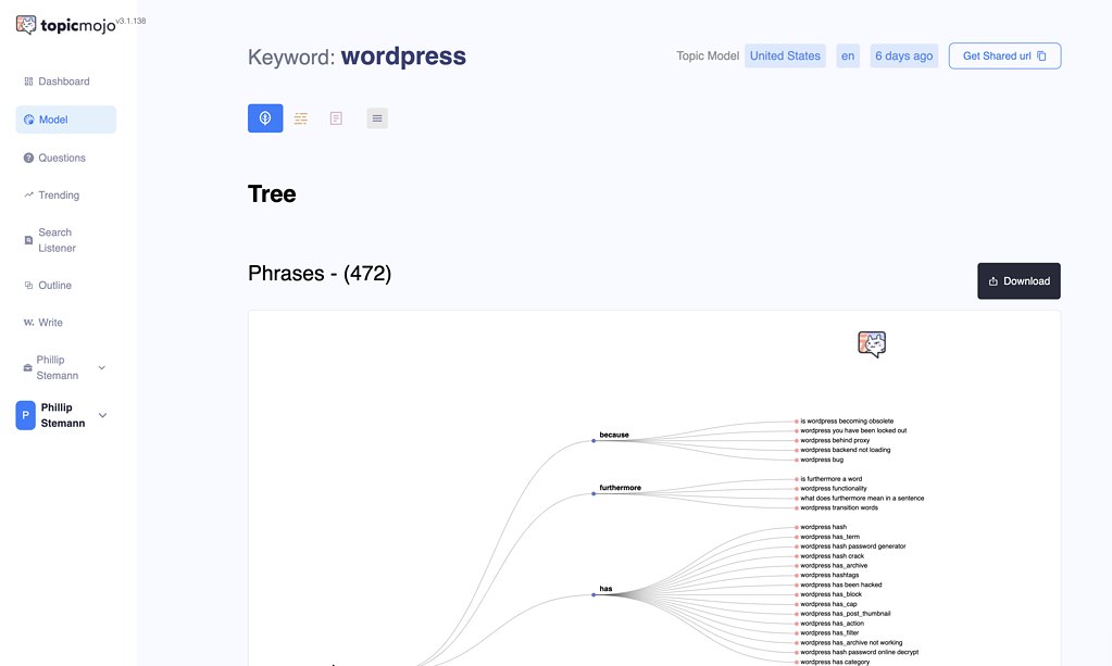 topic mojo Topic Model - Build Your SEO Topical Map Based On Your Seed Keyword