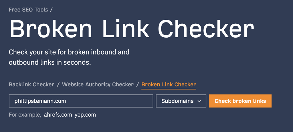 Broken Link Checker