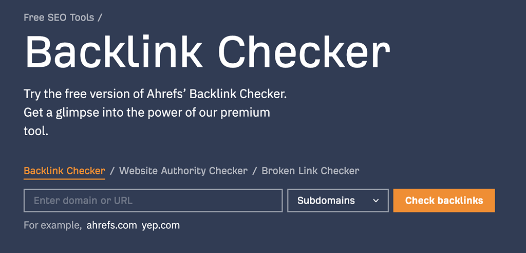 Website Authority Checker Ahrefs