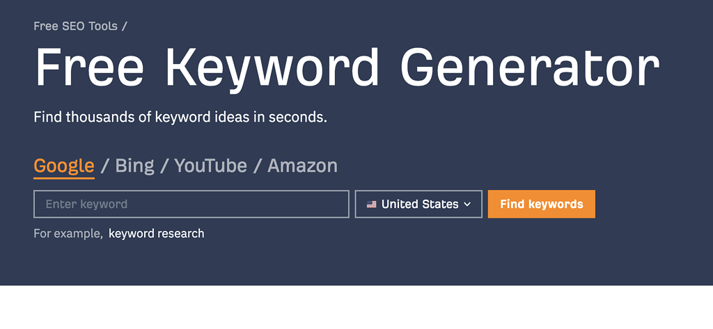 ahrefs Keyword Generator
