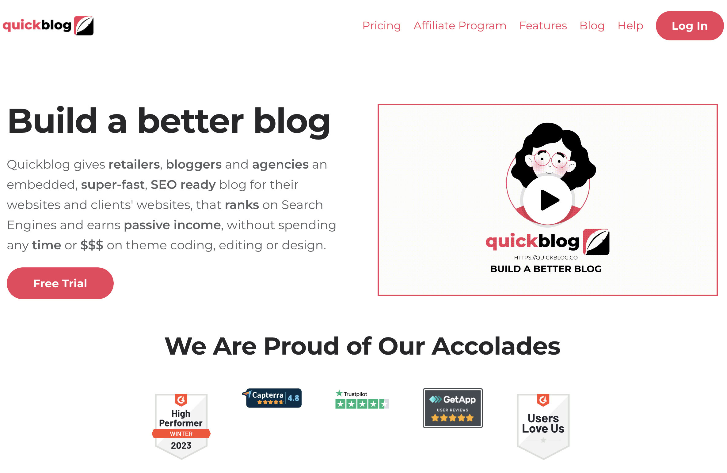 Quickblog review - Build an SEO-Optimized Blog in Minutes 2 quickblog website
