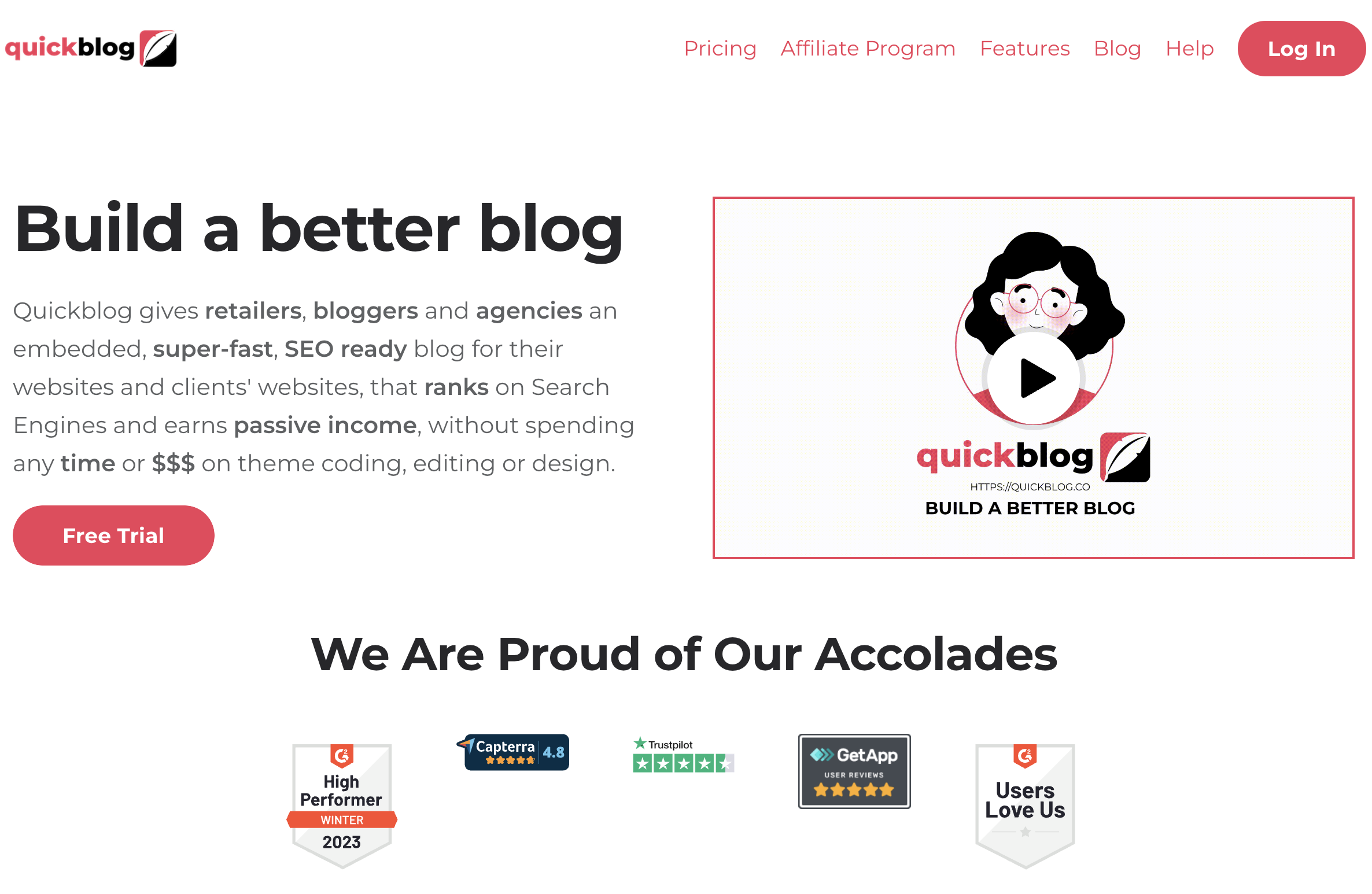 quickblog website