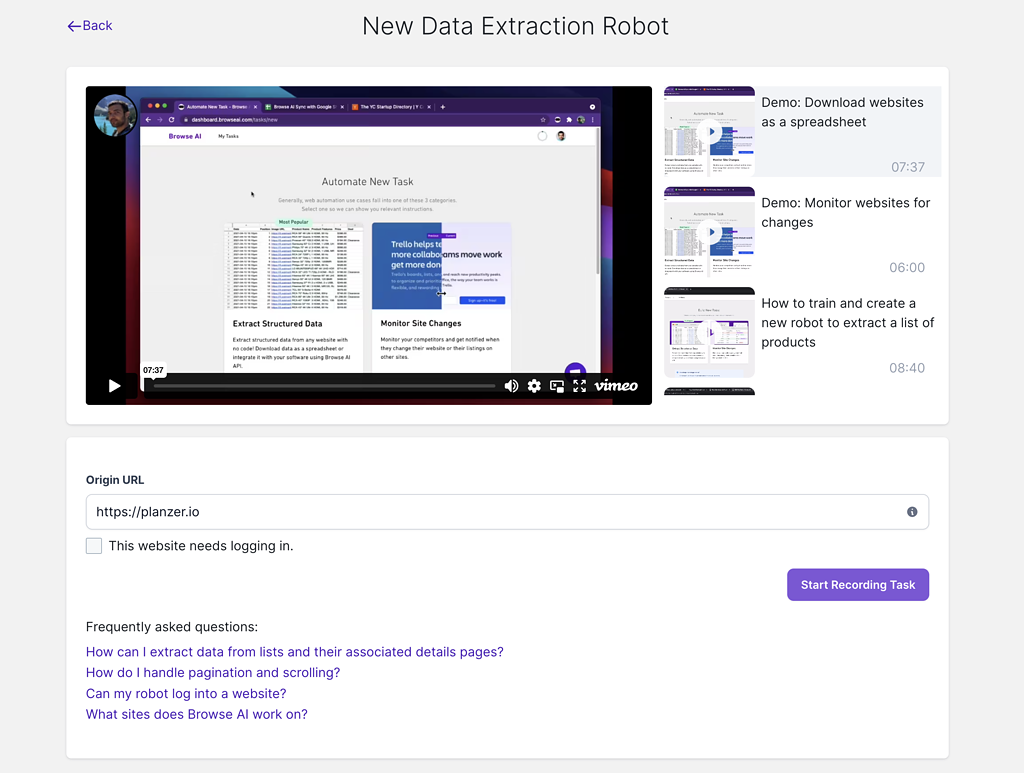 browse ai extract data
