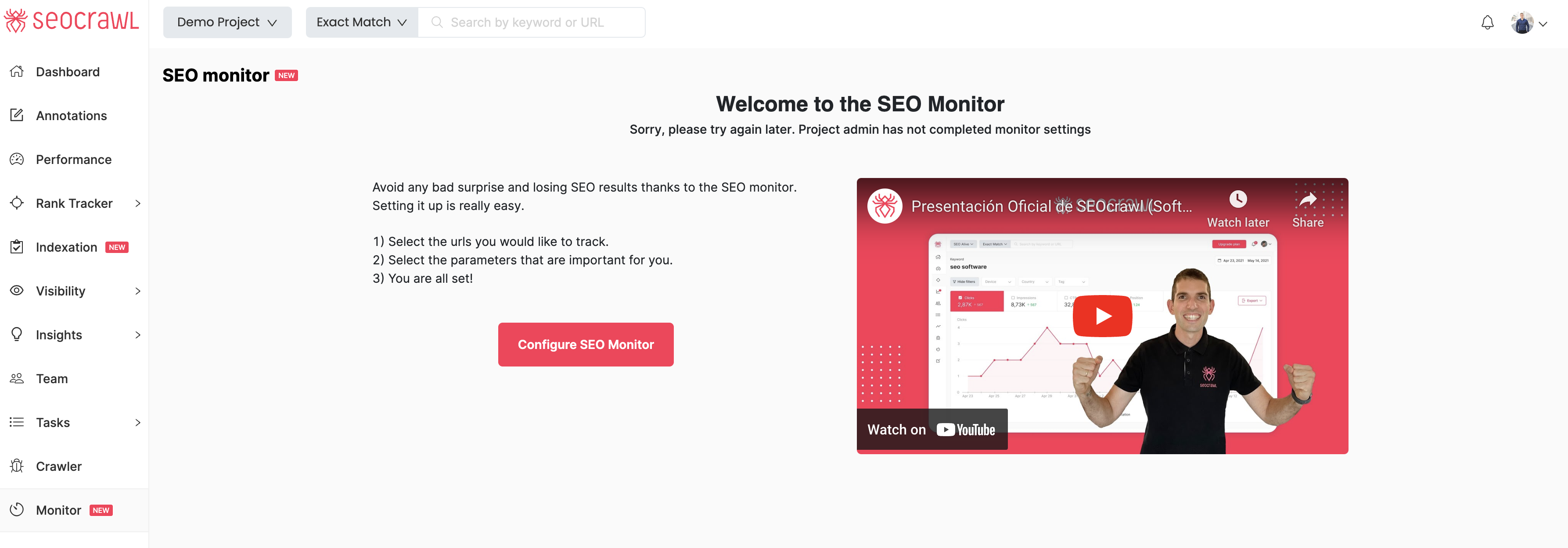 SEO Monitor - Control Changes on The Go