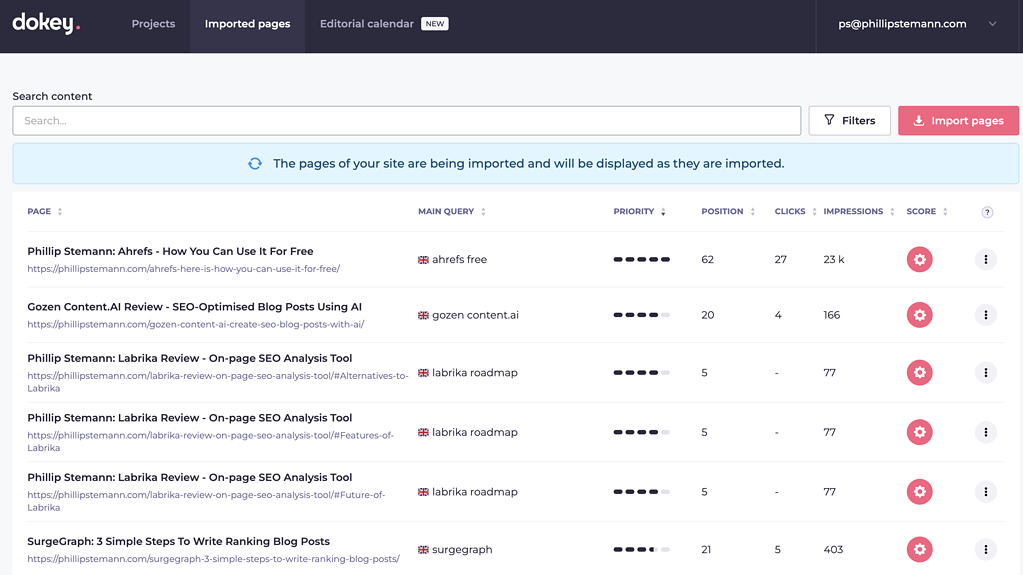 dokey google search console integration