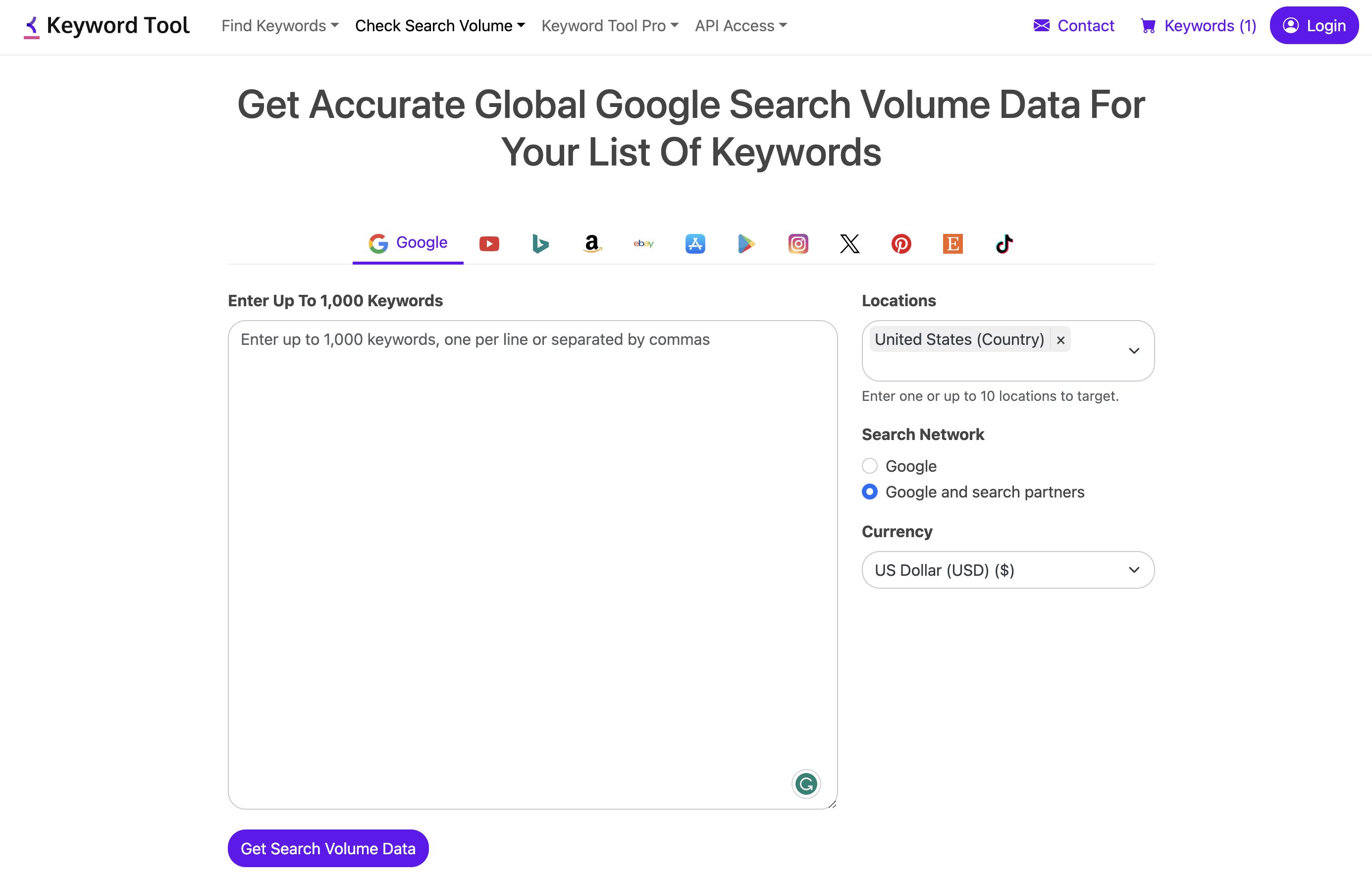 Check Search Volume On Keywords