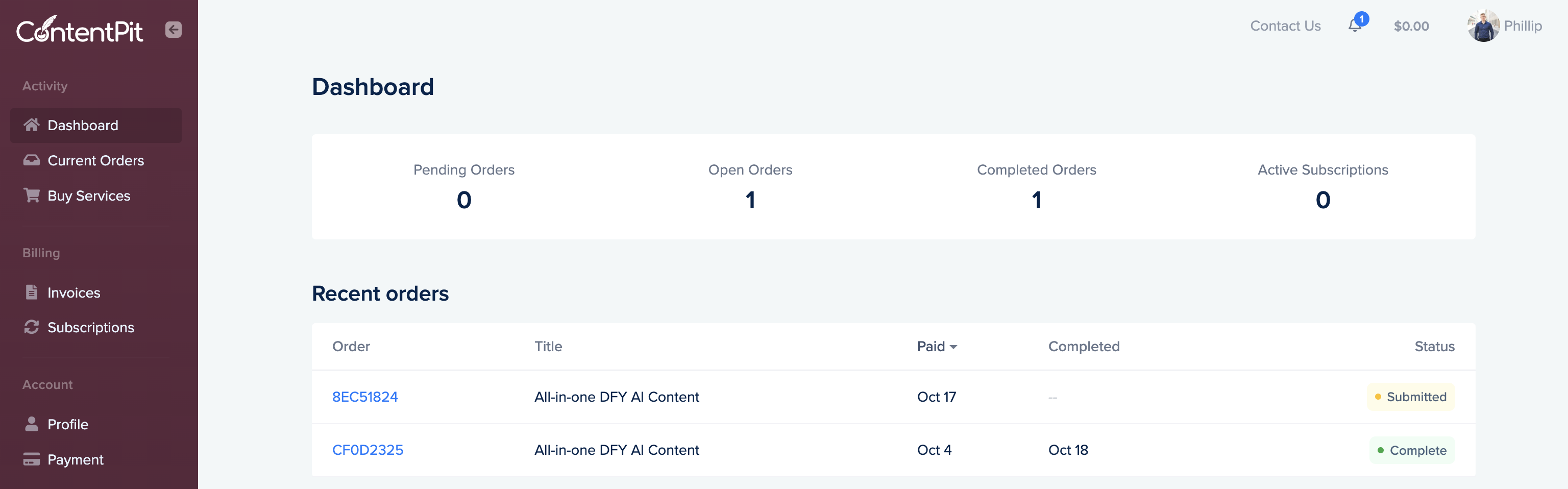 contentpit client platform