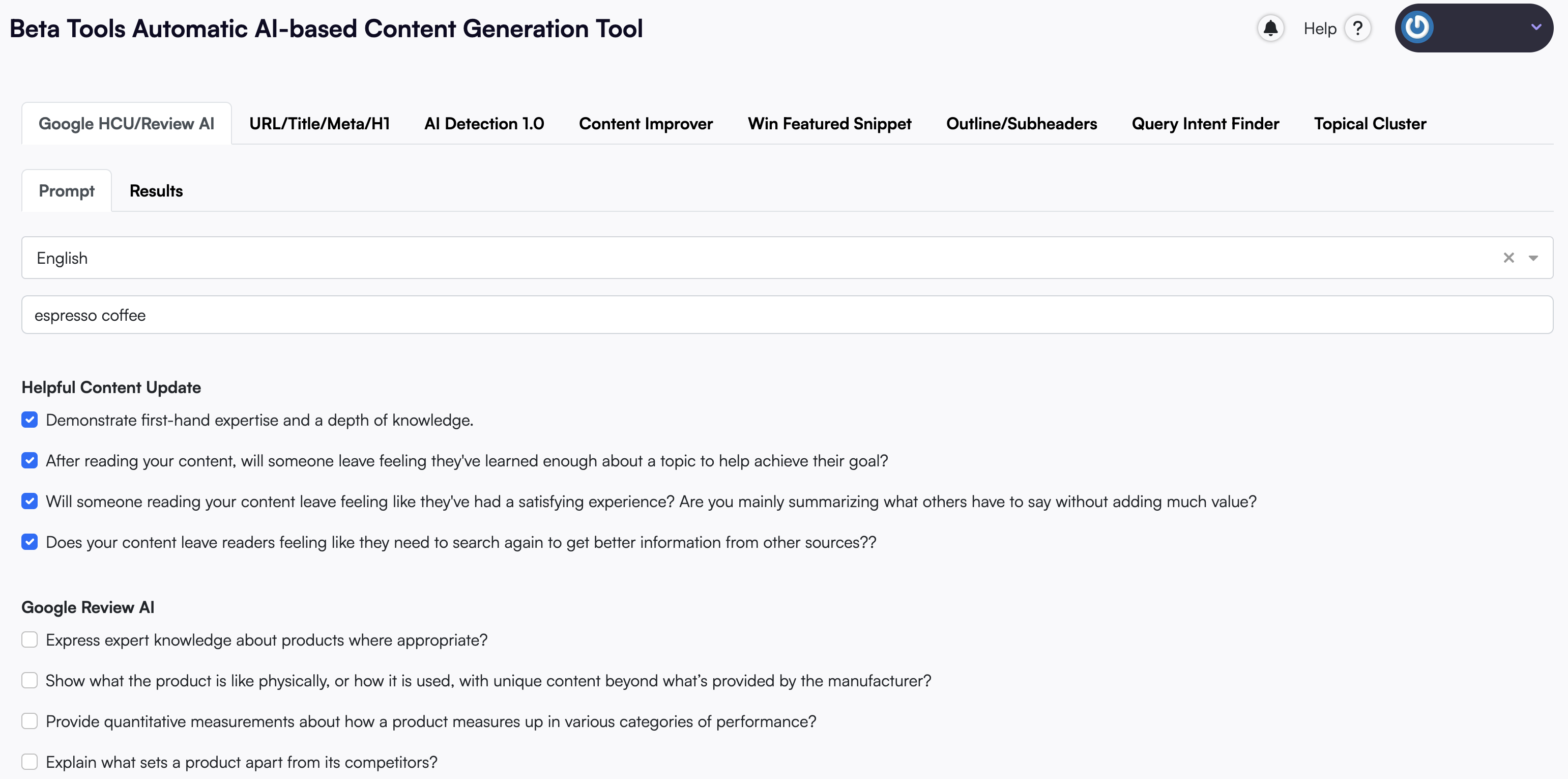 Helpful Content Update_AI Recover Tool