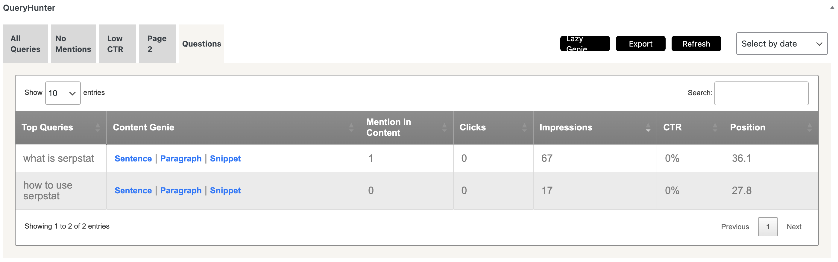 Optimize Based On Questions