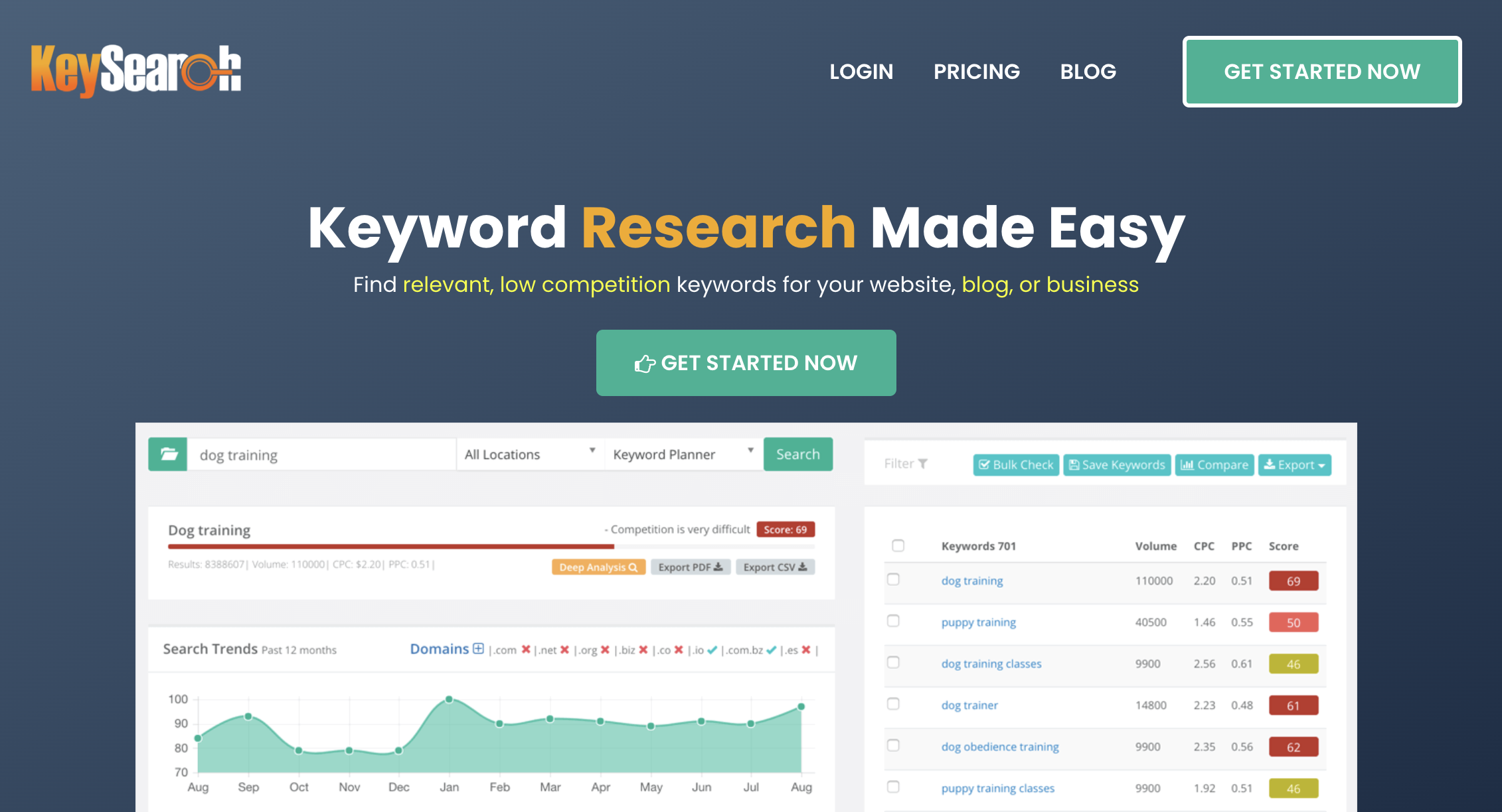 KeySearch website