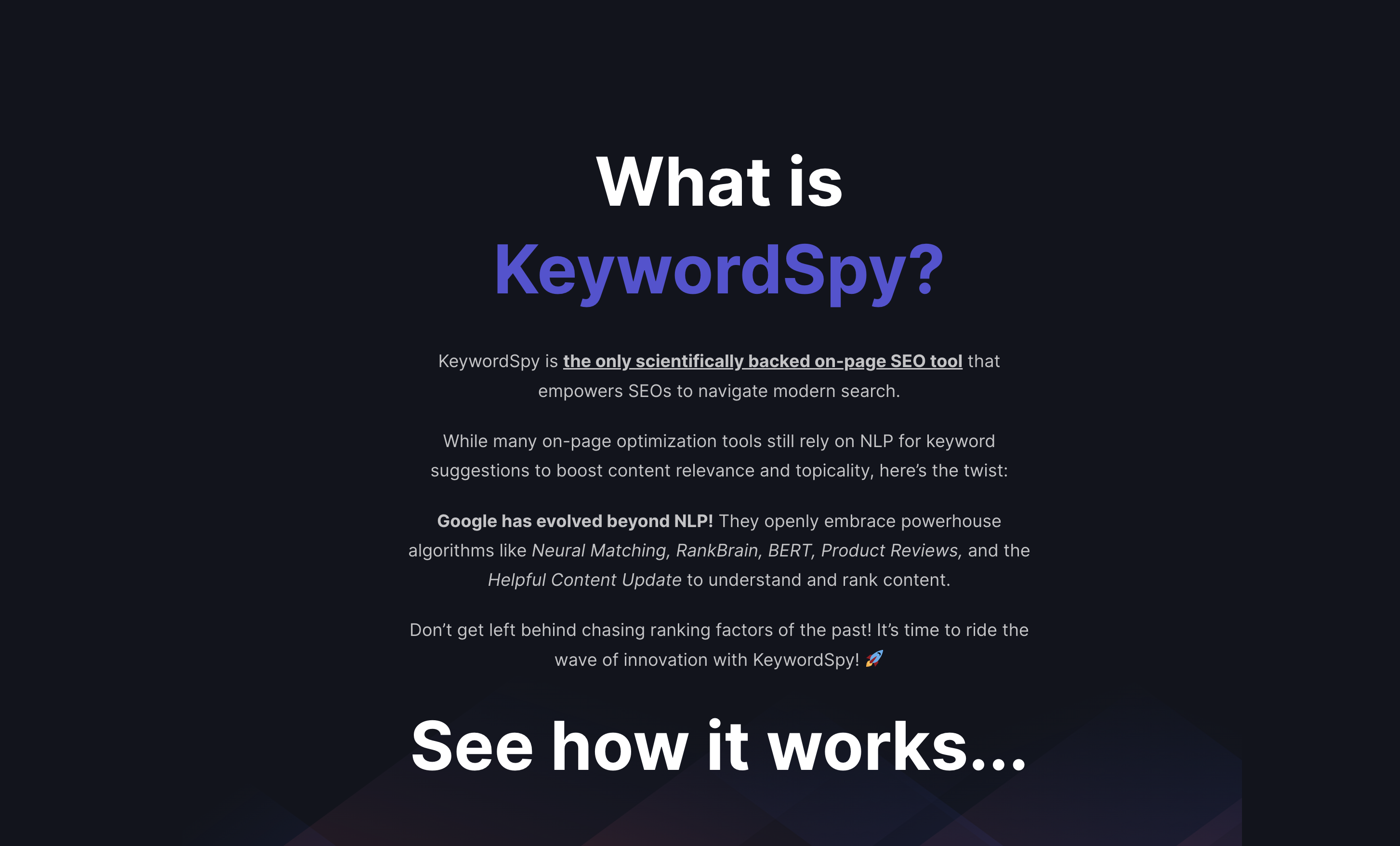 KeywordSpy website