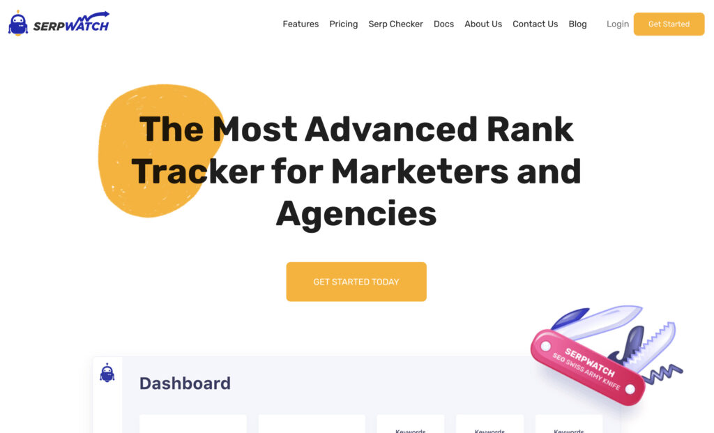 TrueRanker Review: Find Your SEO Competitors 7 serpwatch website