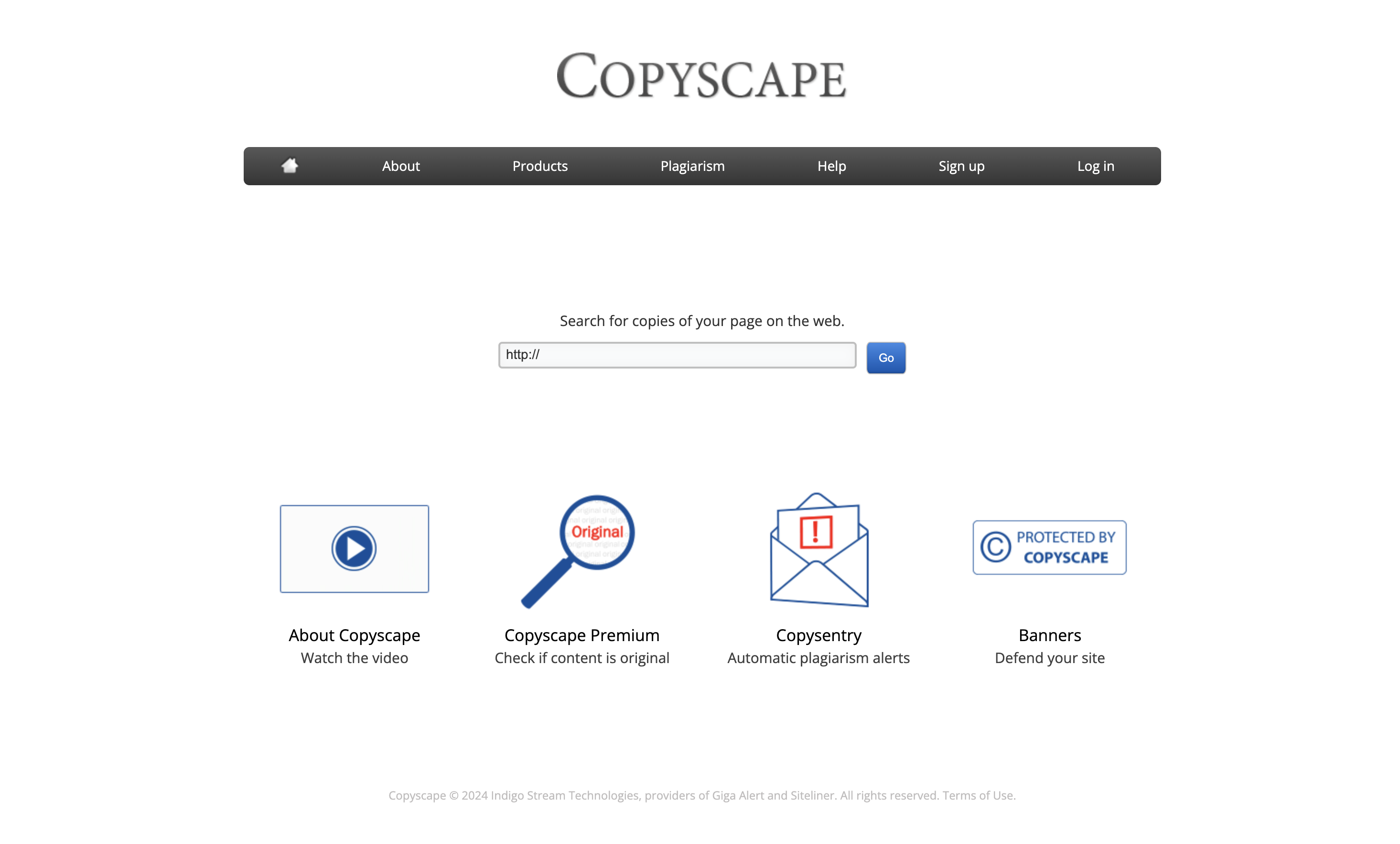 Copyscape website