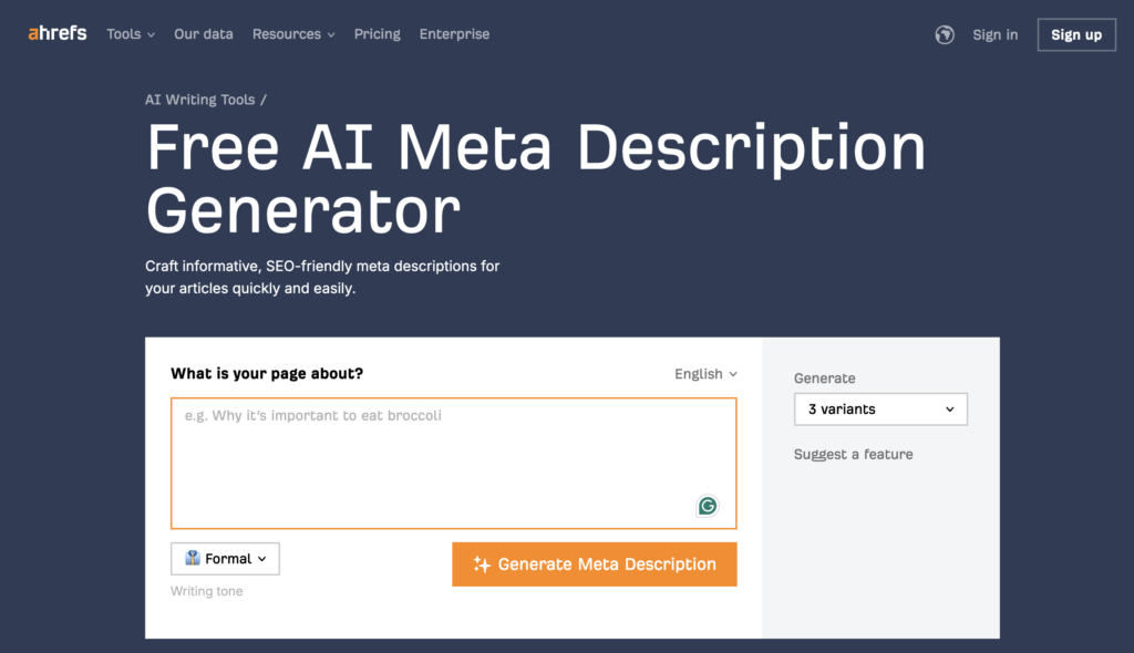 Meta-Description-Generator-Website
