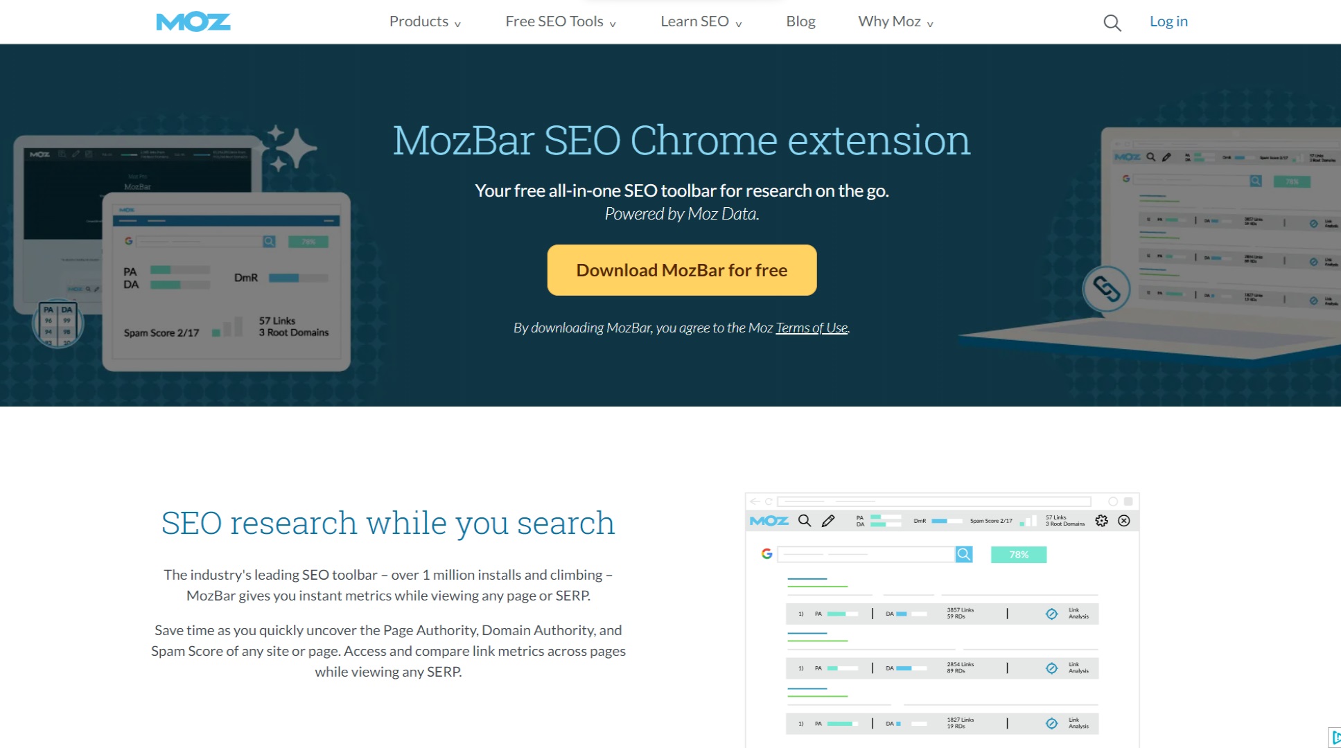 MozBar-Chrome-Extension