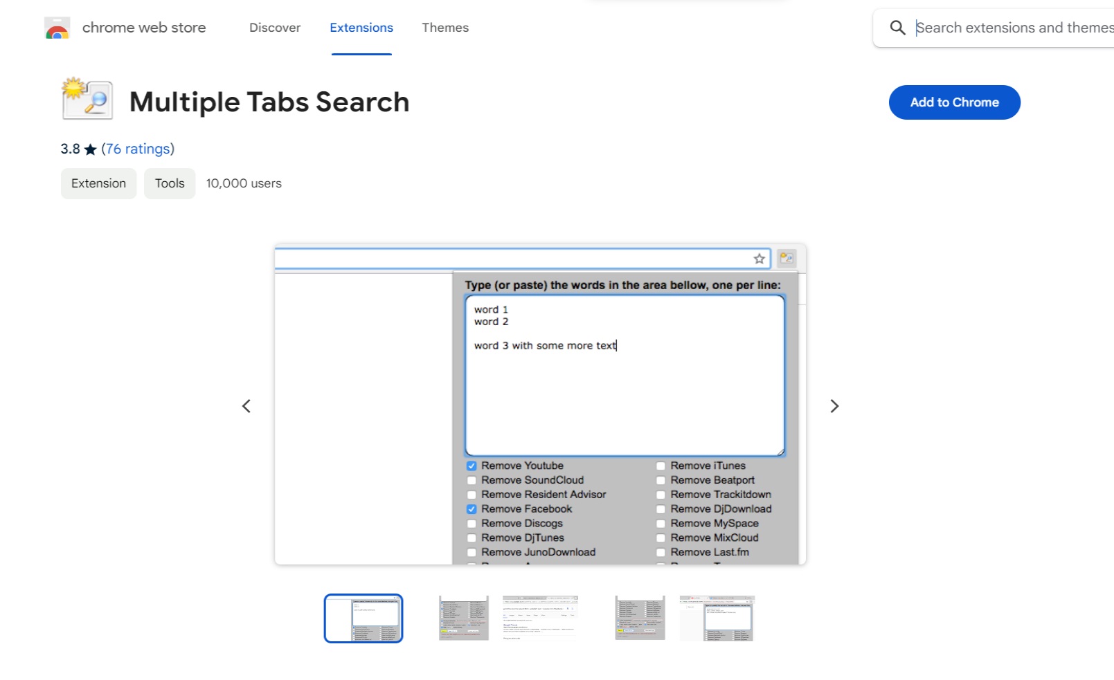 Multiple-Tabs-Search-Chrome-Extension