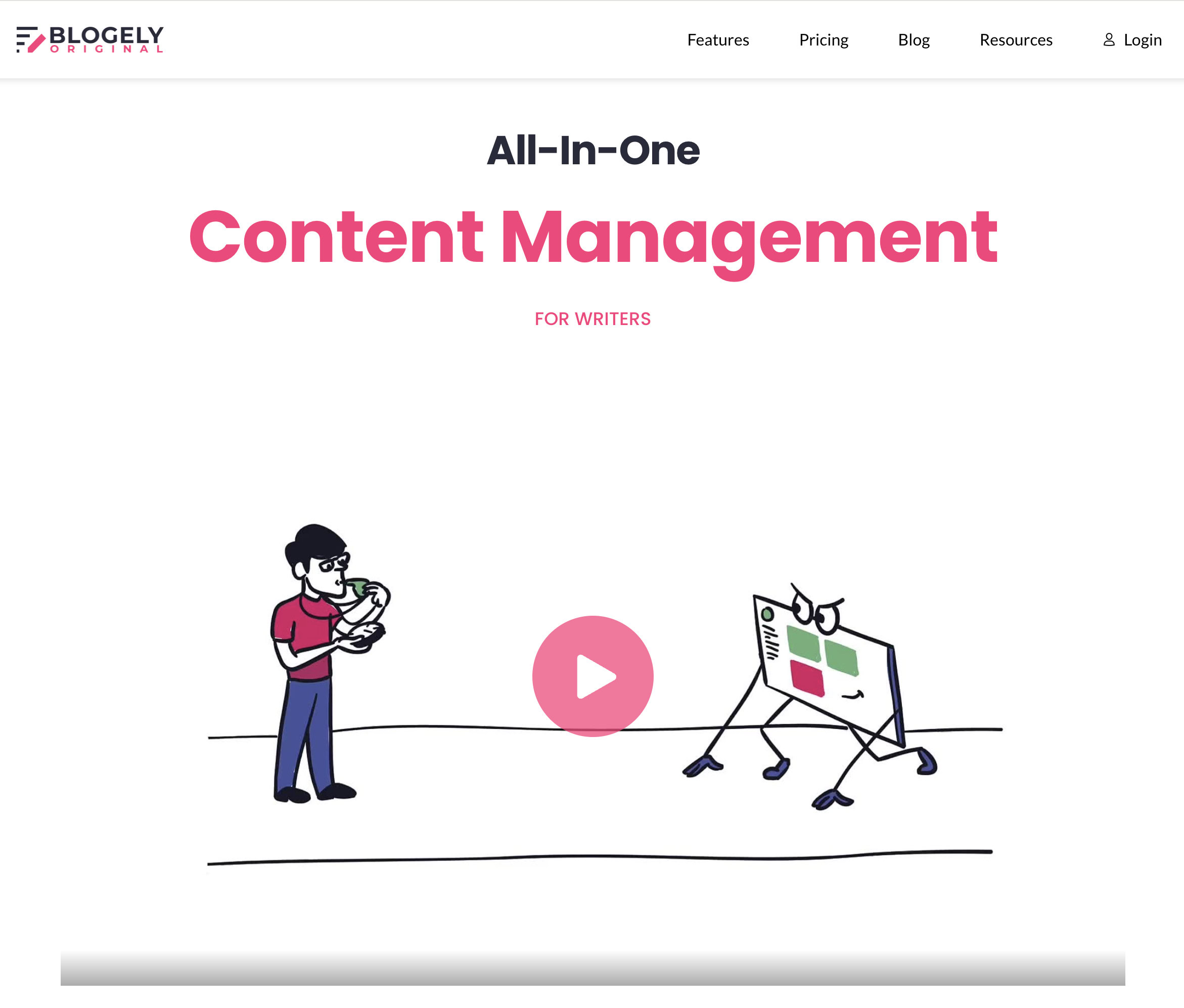 Blogely Review - A Complete Writing App With An AI Assistant 2 blogely-website
