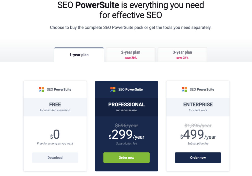 SEO Powersuite Review 2025 (All 4 Free SEO Tools Tested) 17 seo-powersuite-pricing
