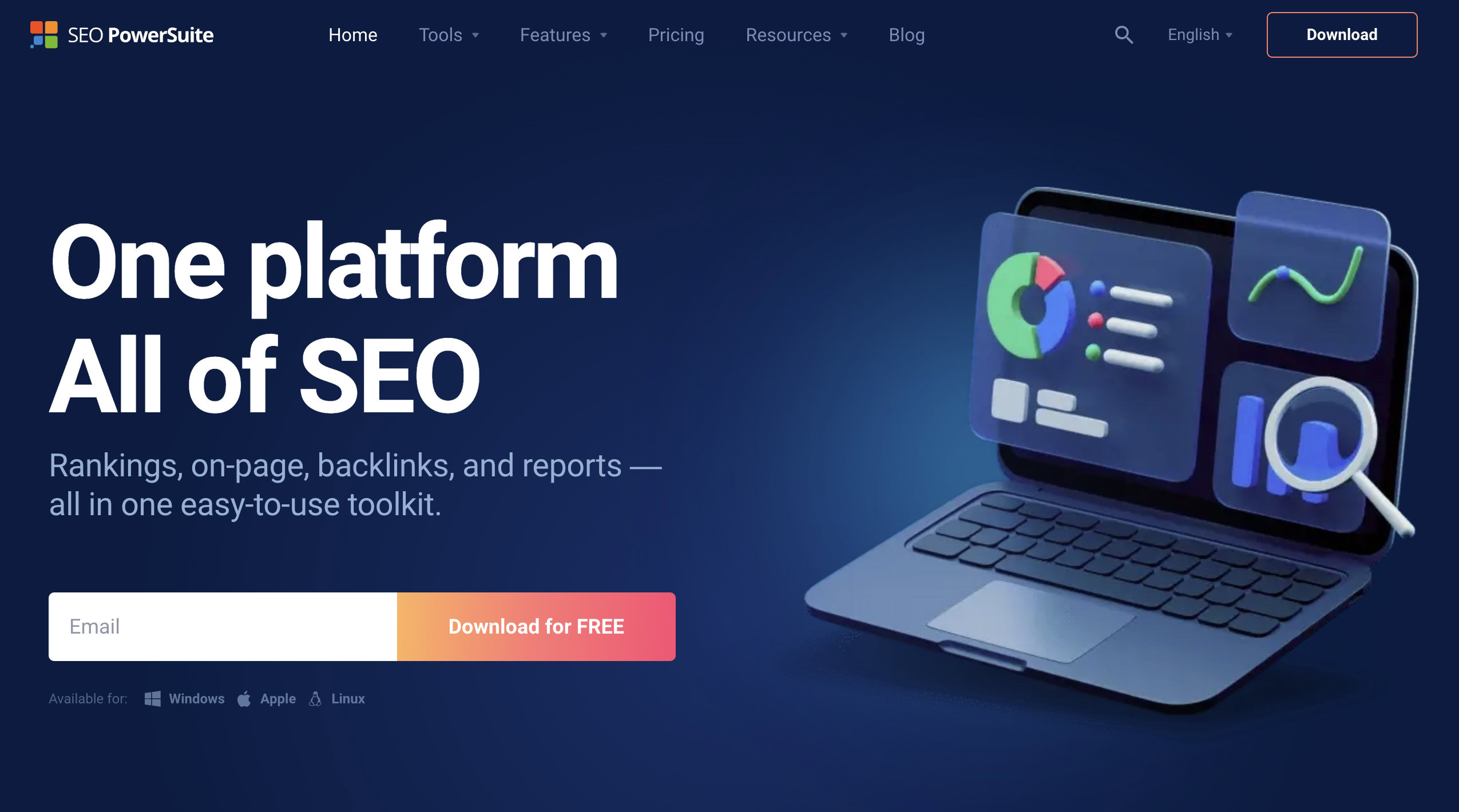 SEO Powersuite Review 2025 (All 4 Free SEO Tools Tested) 2 seo-powersuite-website