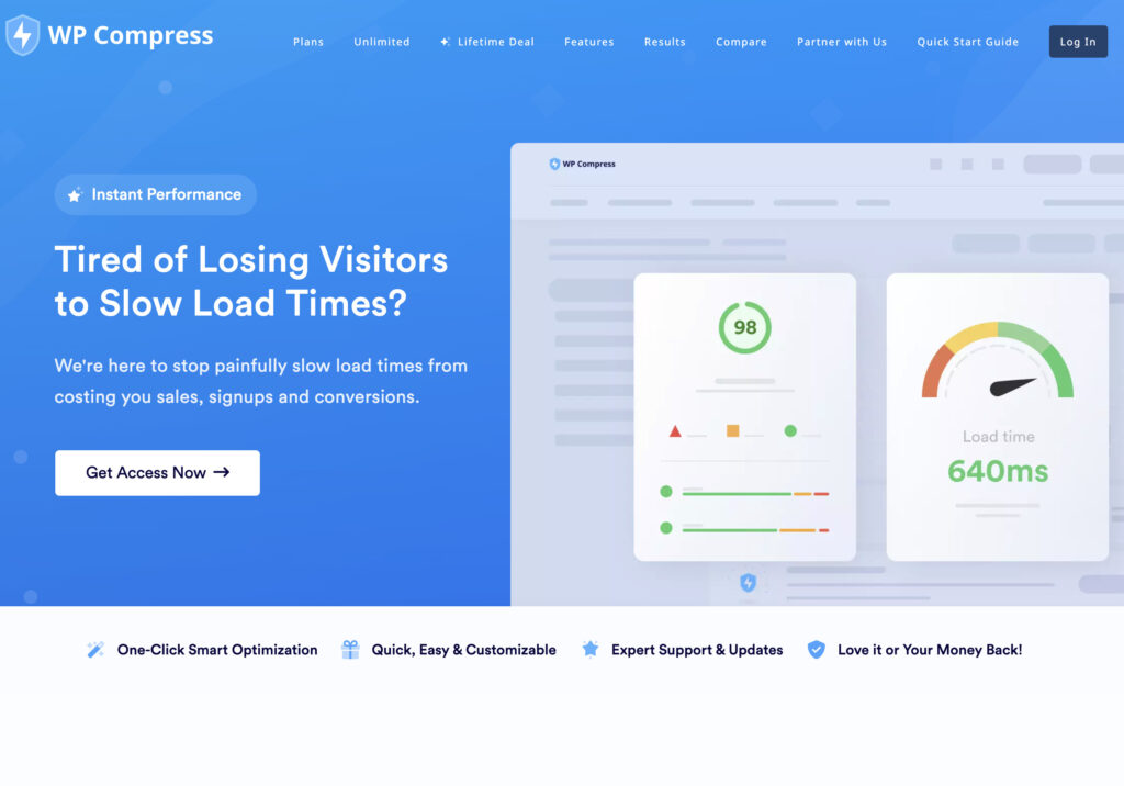 EWWW Image Optimizer Review: Features, Pricing, Pros & Cons 3 wp-compress-website