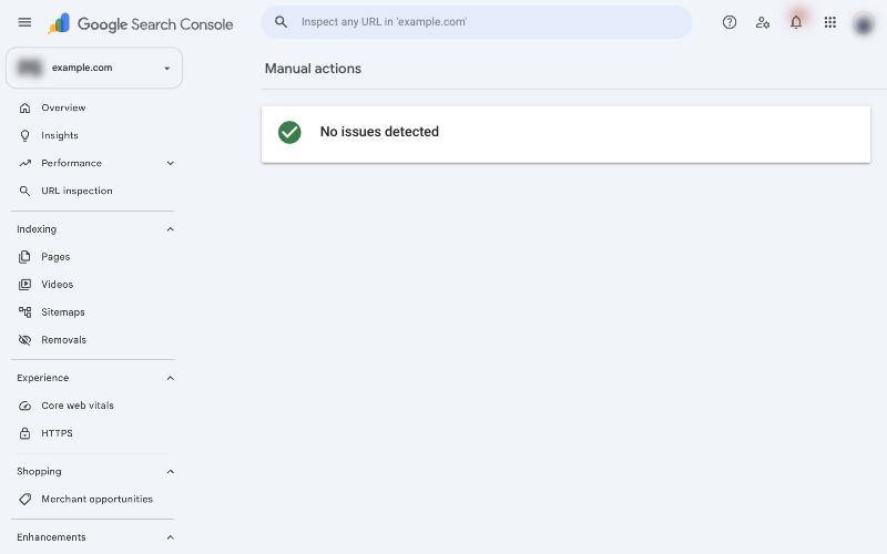 How to Use Google Search Console for SEO (+20 Tips) 10 Manual actions report in Google Search Console showing no issues