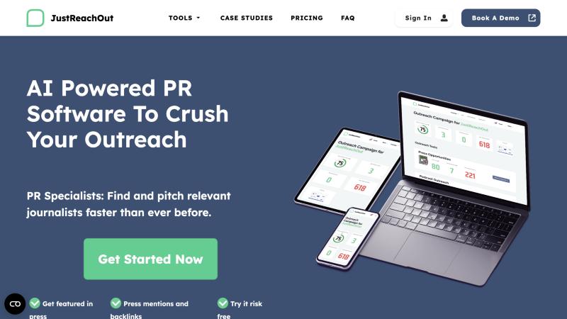 16 Best HARO Alternatives 11 JustReachOut homepage