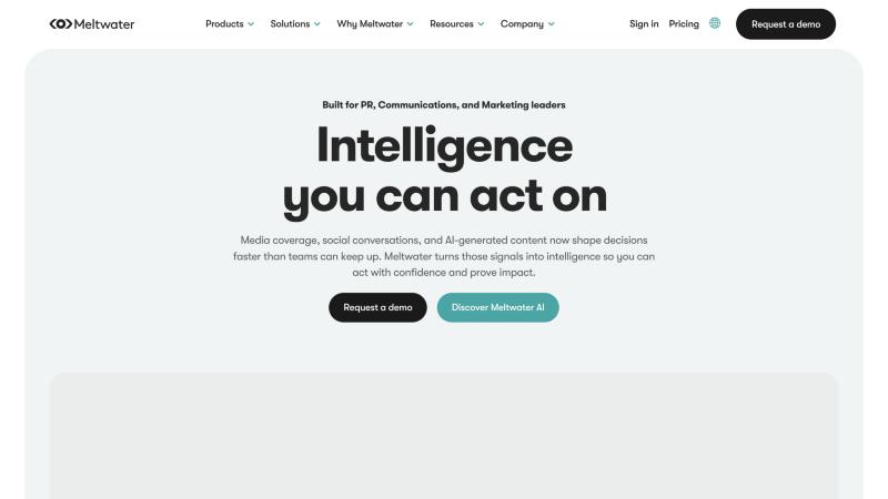 16 Best HARO Alternatives 13 Meltwater homepage