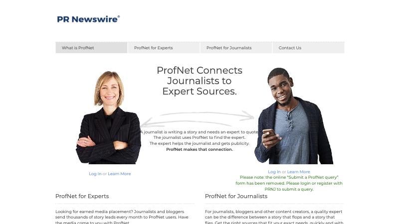 16 Best HARO Alternatives 8 ProfNet homepage