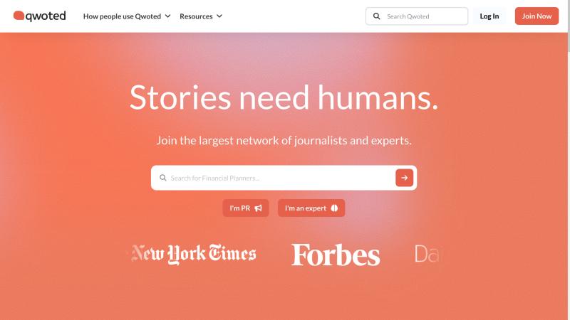 16 Best HARO Alternatives 2 Qwoted homepage