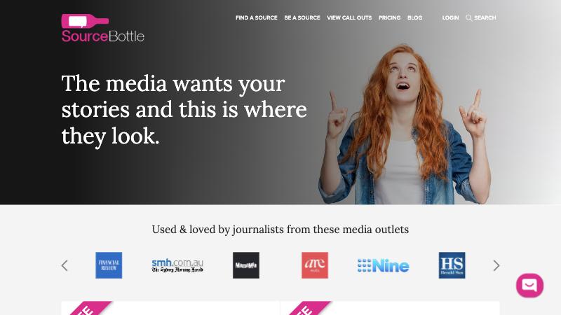 16 Best HARO Alternatives 6 SourceBottle homepage